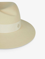 Thumbnail for your product : Maison Michel Virginie wide-brimmed wool trilby hat