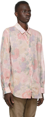 Double Rainbouu Pink Floral Granny Sundown Shirt