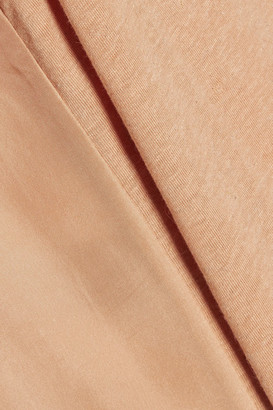 By Malene Birger Adovi Paneled Stretch-Jersey And Silk-Charmeuse Dress