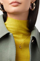 Thumbnail for your product : Alison Lou Heart 14-karat Gold And Enamel Hoop Earrings