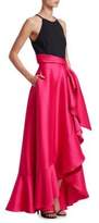 Two-Tone Floor-Length Gown 