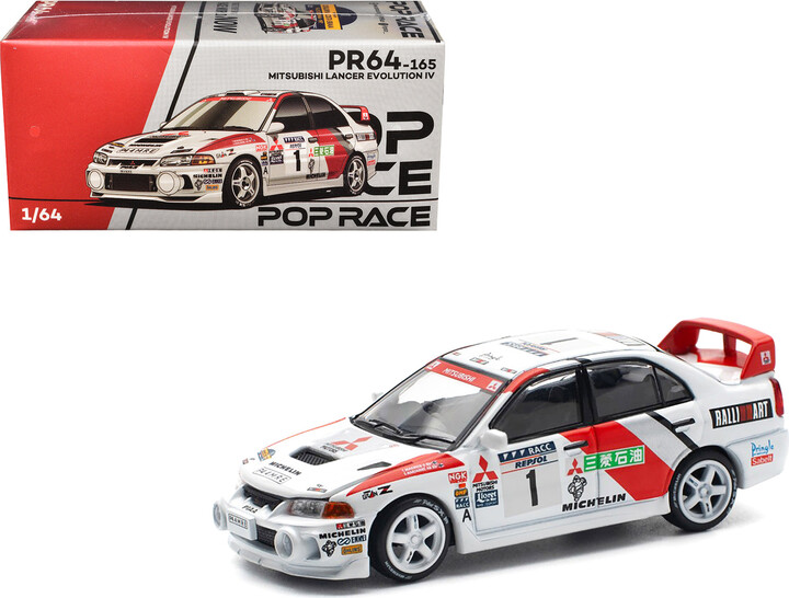 Mitsubishi Lancer Evolution IV RHD (Right Hand Drive) #1 Tommi Makinen - Seppo Harjanne Winner "Rally de Catalunya" (1997) 1/64 Diecast Model Car by Pop Race