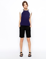 Thumbnail for your product : ASOS Sleeveless Top with Woven Inserts
