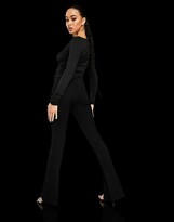 Thumbnail for your product : AsYou 90's high waist split hem flare pants in black