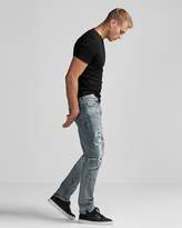 Thumbnail for your product : Express Slim Medium Wash Distressed Stretch Jeans