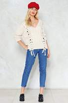 Thumbnail for your product : Nasty Gal Knit a Chance Lace-Up Sweater