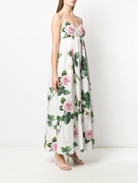 Thumbnail for your product : Dolce & Gabbana Tropical Rose Print Maxi Dress