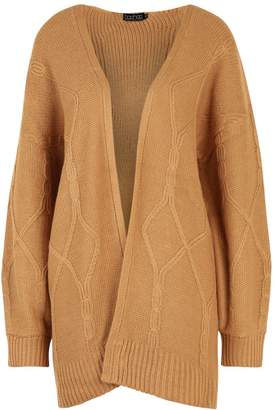 boohoo Tall Cable Knit Cardigan