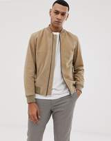 Thumbnail for your product : Selected suede bomber jacket