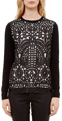 Ted Baker Lace-Front Sweater