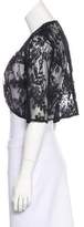 Thumbnail for your product : Lela Rose Lace Crop Cardigan