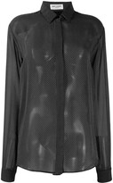 Thumbnail for your product : Saint Laurent Sheer Spotted Shirt