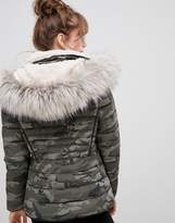 Thumbnail for your product : New Look Fitted Padded Parka Camo Jacket
