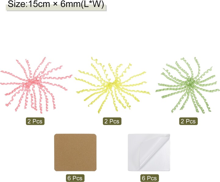 Unique Bargains 6 Count 6" Curly Bows for Gift Wrapping Curling Ribbon