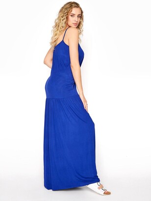 Long Tall Sally Strappy Drop Waist Dress - Blue