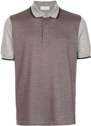 Cerruti Contrast Sleeve Patterned Polo Shirt