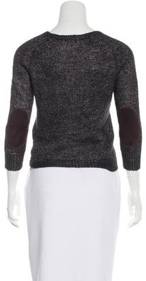 L'Agence Open Knit V-Neck Sweater