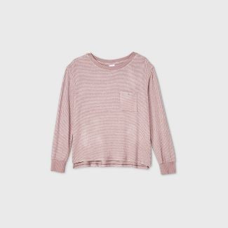 Women's Striped Perfectly Cozy Lounge Sweatshirt - Stars AboveTM