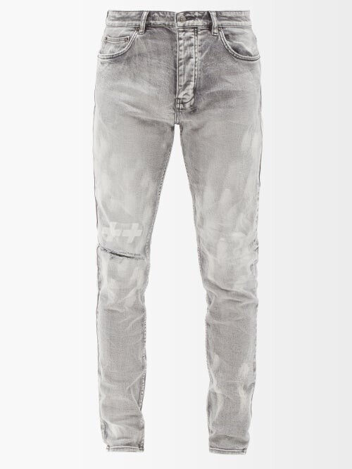 Ksubi Chitch Eratik Bleached Skinny Jeans Grey ShopStyle