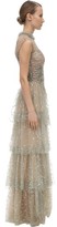 Thumbnail for your product : Sandra Mansour Long Glittered Tulle Dress