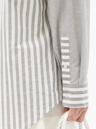 Solid & Striped The Oxford Oversized Striped Cotton-twill Shirt - Black Stripe