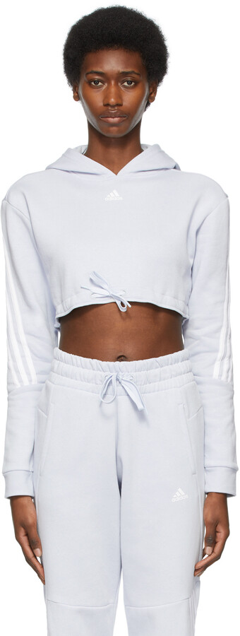 adidas drawstring crop sweatshirt