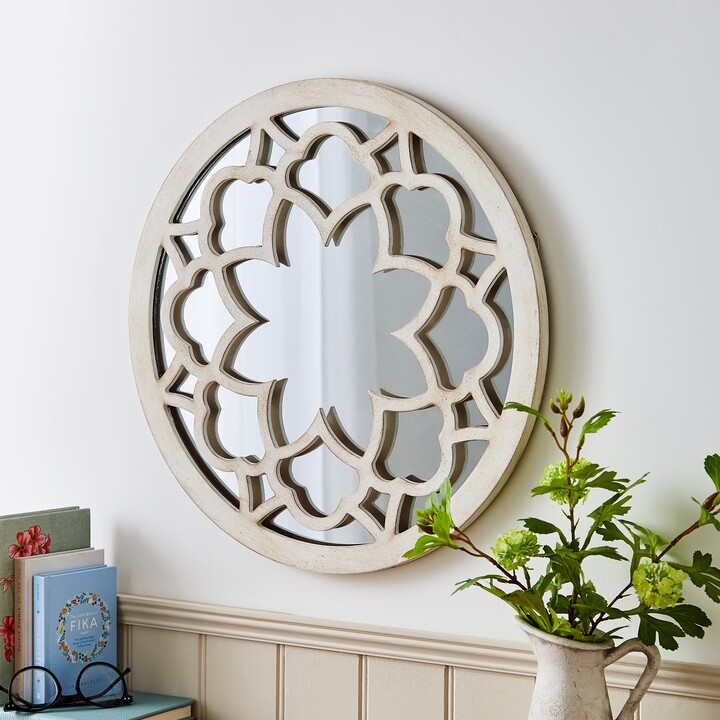 Dunelm Round Wall Mirror, Sandstone Washed 50cm Sandstone ShopStyle