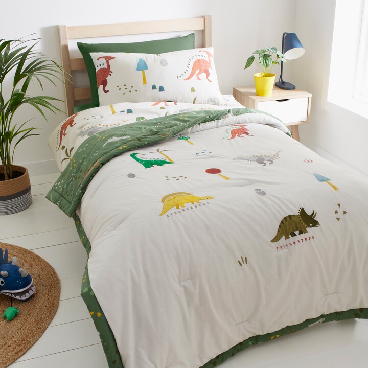 Dunelm Dinosaur Quilted Bedspread Green ShopStyle Quilts & Coverlets