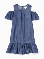 Thumbnail for your product : Kate Spade Girls chambray cutout dress