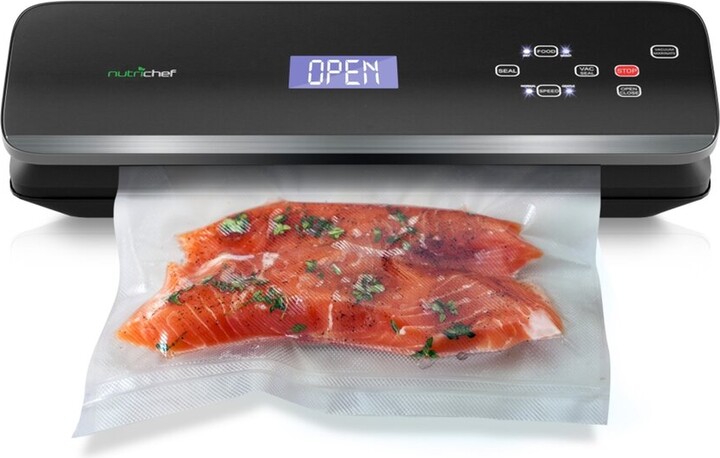 Nutrichef Automatic Food Vacuum Sealer - Electric Air Sealing Preserver System With Soft Touch Digital Button Controls