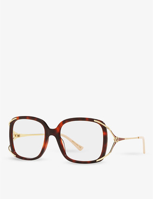 Gucci GG0648O square-frame tortoiseshell optical glasses
