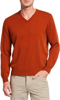 Thumbnail for your product : Neiman Marcus Men's Cloud Solid V-Neck Cashmere Sweater