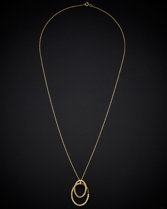 Italian Gold 14K Interlocking Ovals Necklace
