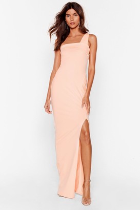 Nasty Gal Womens My Plus One Shoulder Maxi Dress - Pink - 10
