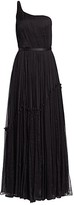 Thumbnail for your product : Stella McCartney Plisse Chiffon One-Shoulder A-Line Gown