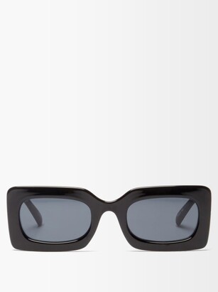 Le Specs Oh Damn! Rectangular Sunglasses - Black