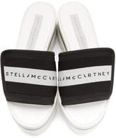 Thumbnail for your product : Stella McCartney Black and White Sneak-Elyse Slide Sandals