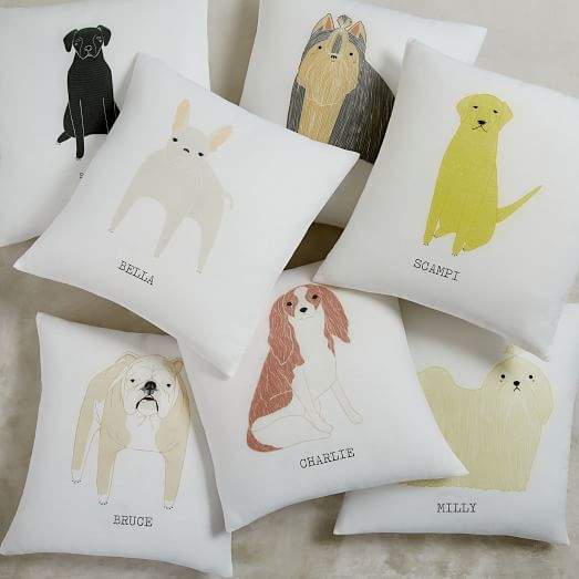 west elm Monogrammed Dog Pillow Cover