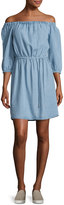 Thumbnail for your product : Splendid Chambray Off-the-Shoulder Dress, Light Blue