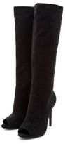 Thumbnail for your product : PeepToe Black Knee High Heeled Boots