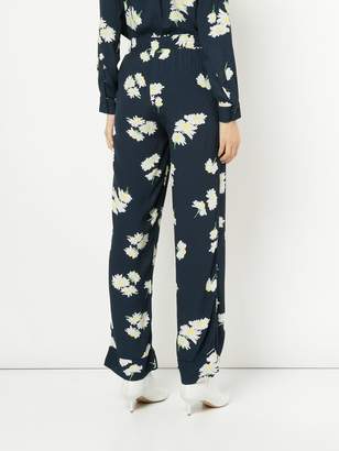 Ganni wide leg floral trousers