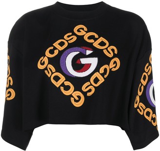 GCDS College cropped T-shirt