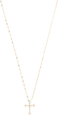 TJMAXX 14Kt Gold Diamond Cross Necklace, Diamond/Gold