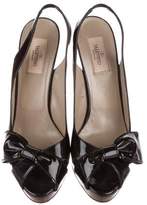 Thumbnail for your product : Valentino Patent Leather Bow Adorned Pumps