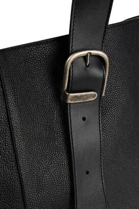 Ann Demeulemeester Buckle-detailed Pebbled-leather Tote