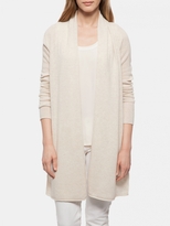 Thumbnail for your product : White + Warren Cashmere Side Slit Trapeze Cardigan