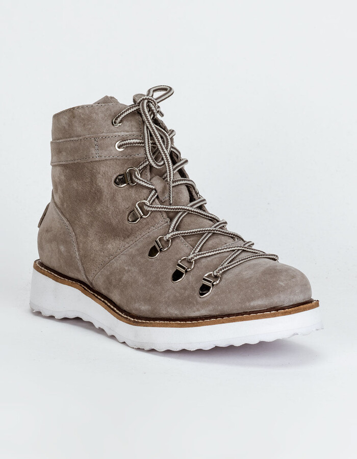 Roxy Spencir Leather Womens Gray Boots ShopStyle