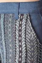 Thumbnail for your product : 7 For All Mankind Malhia Kent: The Side Zip Pieced Skinny In Blue Silver Chevron
