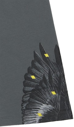 Marcelo Burlon County of Milan Wings Print Cotton Sweat Shorts