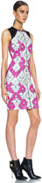 Thumbnail for your product : Yigal Azrouel Baroque Scuba Dress in White, Grey & Deep Pink